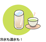 冷水も温水も